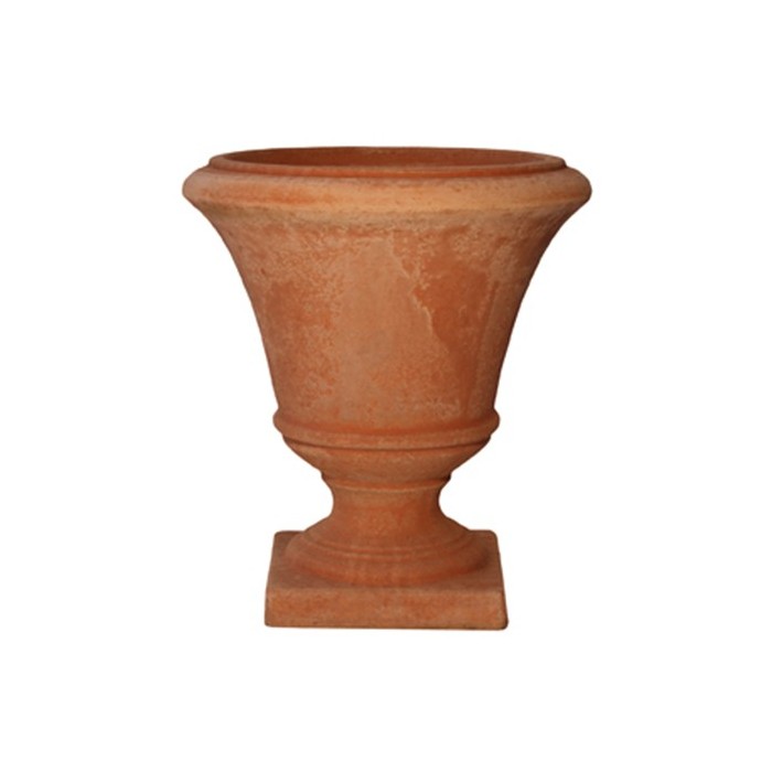 Smooth Calyx Vase in Impruneta Terracotta